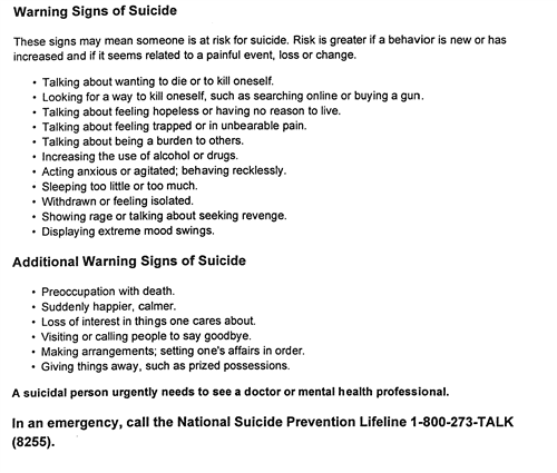 suicide prevention 
